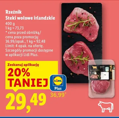Steki wołowe irlandzkie Rzeźnik promocja w Lidl