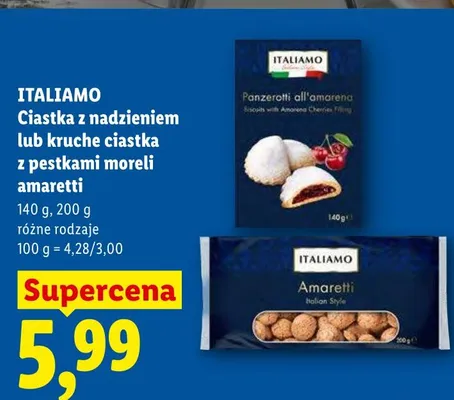 Ciastka z nadzieniem Italiamo promocja w Lidl