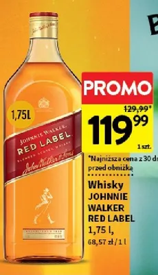 Whisky johnnie walker red label promocja w Intermarche