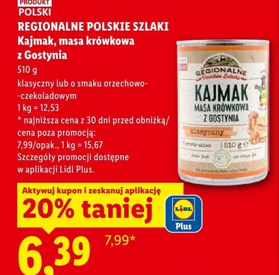 Kajmak masa krówkowa z Gostynia promocja w Lidl