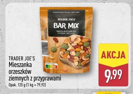 Mieszanka orzeszków ziemnych z przyprawami Trader Joe's promocja w Aldi