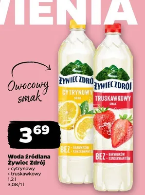 Woda źródlana Żywiec Zdrój cytrynowy promocja w Netto