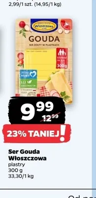 Ser Gouda Włoszczowa plastry promocja w Netto