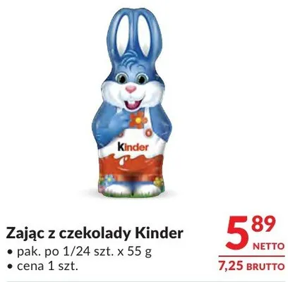 Zając z czekolady Kinder promocja w Makro