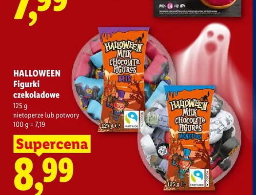 Figurki czekoladowe Halloween nietoperze promocja w Lidl