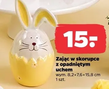 Zając w skorupce z opadniętym uchem promocja w Netto