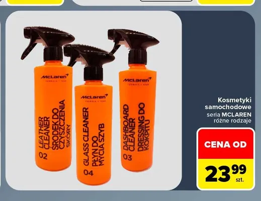 Kosmetyki samochodowe seria McLaren promocja w Carrefour