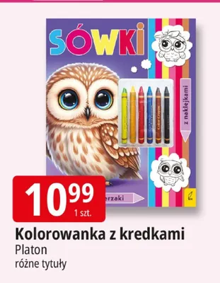 Kolorowanka z kredkami Platon promocja w Leclerc