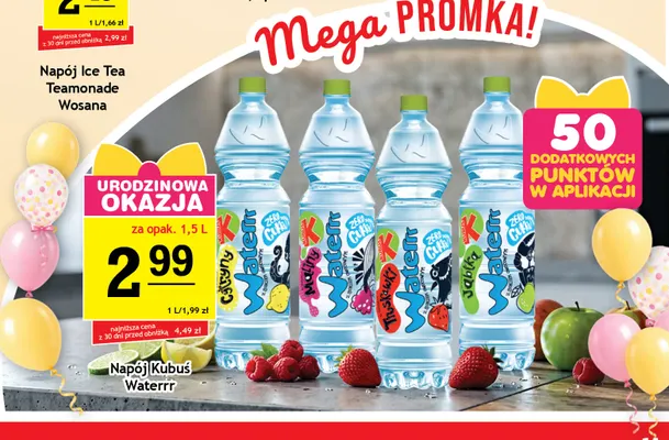 Napój Kubuś Waterrr jabłko promocja w Gram Market