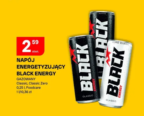 Napój energetyzujący Black Energy Classic gazowany promocja w Chorten