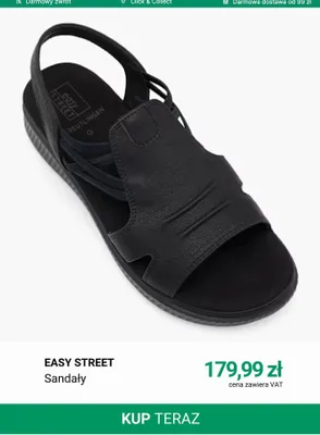 Sandały damskie Easy Street promocja w Deichmann
