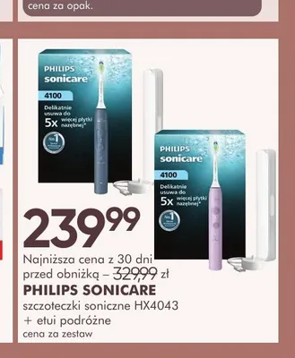 Szczoteczka soniczna Philips Sonicare 4100 biała promocja w Super-Pharm