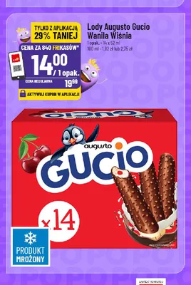 Lody Augusto Gucio Wanilia Wiśnia 14-pak promocja w POLOmarket