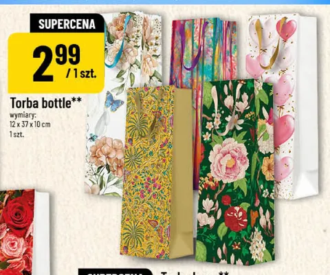 Torba bottle 12x37x10 cm promocja w POLOmarket