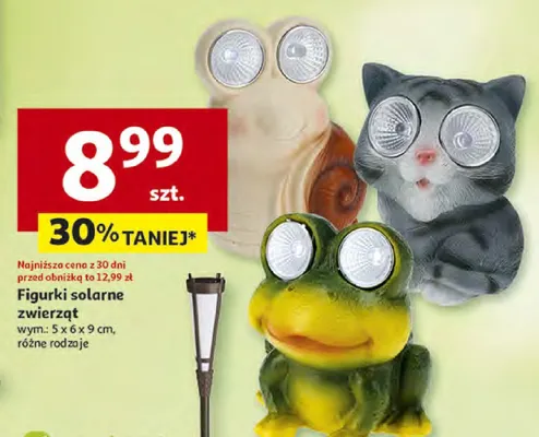 Figurki solarne zwierząt promocja w Auchan