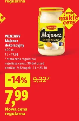 Majonez Dekoracyjny Winiary promocja w Lidl