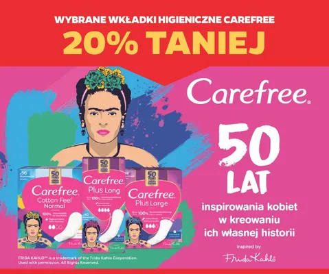 Wkładki higieniczne Carefree Cotton Feel Normal promocja w Netto