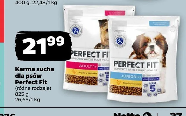 Karma sucha dla psów Perfect Fit promocja w Netto