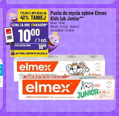 Pasta do mycia zębów Elmex Junior promocja w POLOmarket