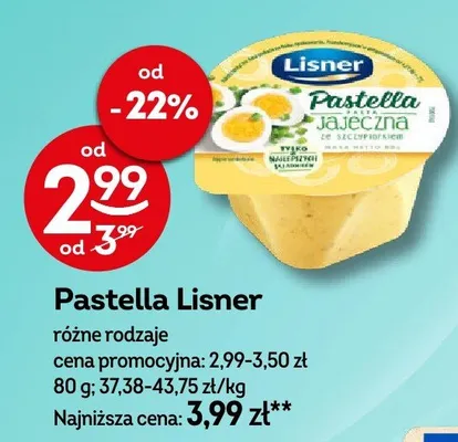 Pastella Lisner różne rodzaje promocja w Żabka