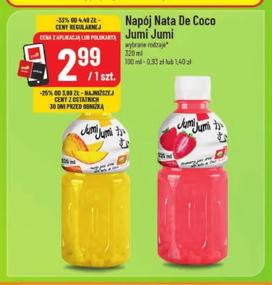 Napój Nata De Coco truskawka Jumi promocja w POLOmarket