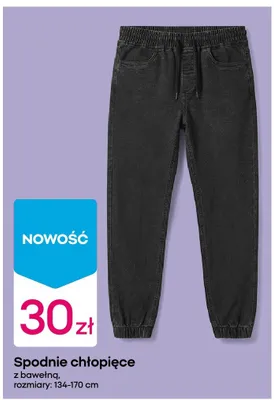 Spodnie chłopięce z bawełną promocja w Pepco