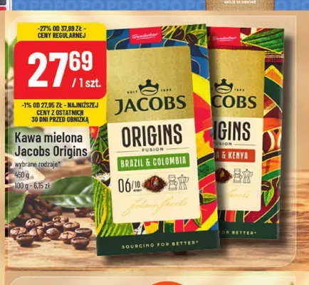 Kawa mielona Jacobs Origins promocja w POLOmarket