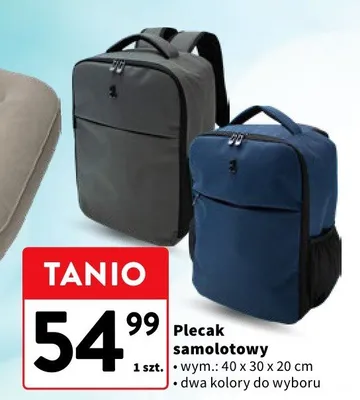 Plecak samolotowy 40x30x20cm promocja w Intermarche