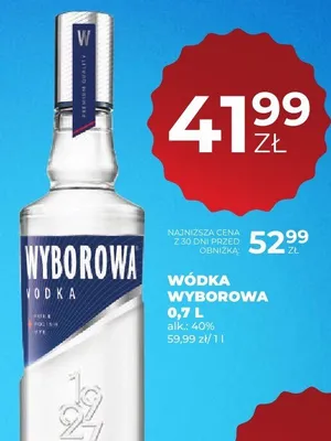 Wódka Wyborowa 0,7l promocja w Duży Ben