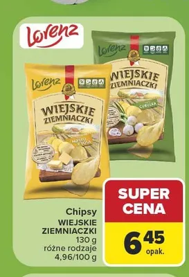 Chipsy Wiejskie Ziemniaczki masło z solą promocja w Carrefour