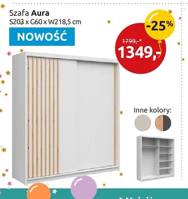 Szafa Aura promocja w Black Red White
