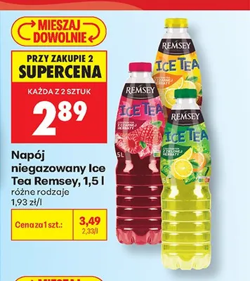 Napój niegazowany Ice Tea Remsey zielona herbata promocja w Biedronka