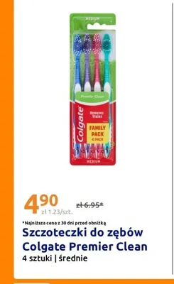 Szczoteczki do zębów Colgate Premier Clean 4-pak średnie promocja w Action