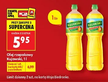 Olej rzepakowy Kujawski promocja w Biedronka