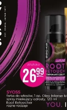Spray maskujący odrosty Nano Intensified różne rodzaje Syoss promocja w Drogerie Jasmin