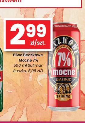 Piwo Beczkowe Mocne 7% promocja w emma MARKET