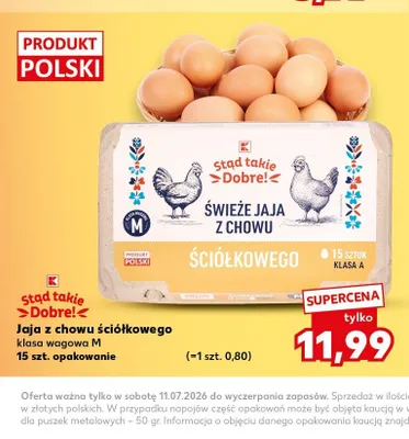 Jaja z chowu ściółkowego klasa M Stąd Takie Dobre! promocja w Kaufland