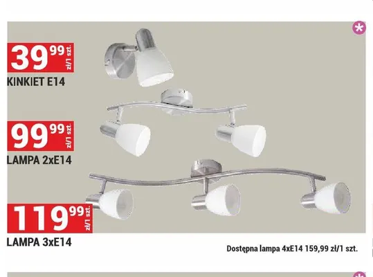 Lampa E14 promocja w Merkury Market