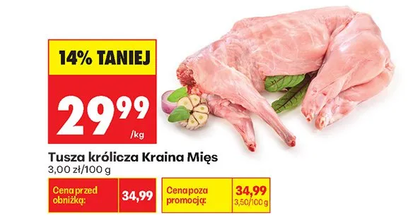 Tusza królicza Kraina Mięs promocja w Biedronka