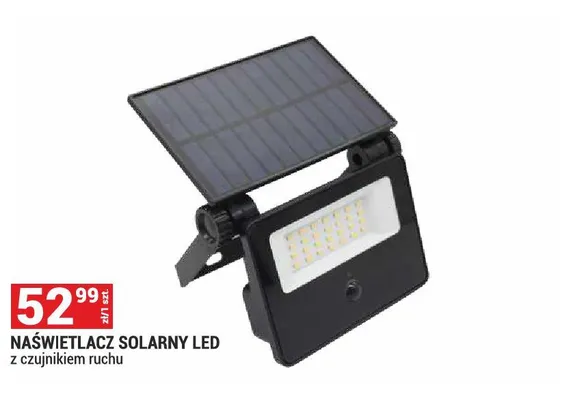 Naświetlacz solarny LED z czujnikiem ruchu promocja w Merkury Market