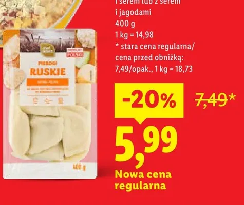 Pierogi ruskie Chef Select promocja w Lidl