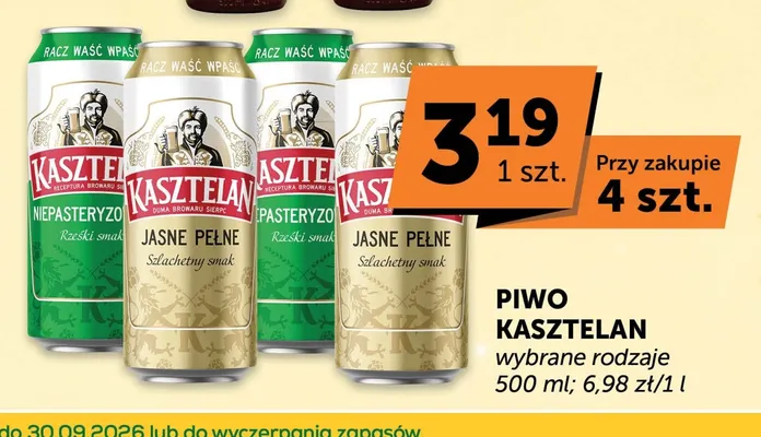 Piwo Kasztelan promocja w Groszek