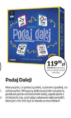 Gra planszowa Podaj Dalej! Rebel promocja w Empik