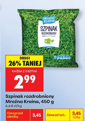Szpinak rozdrobniony promocja w Biedronka