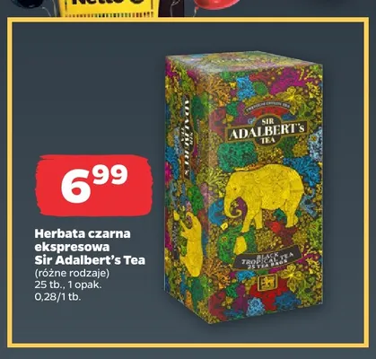 Herbata czarna ekspresowa Sir Adalbert's Tea promocja w Netto