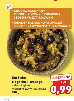 Surówka z ogórka kiszonego z dressingiem musztardowym i żurawiną promocja w Kaufland