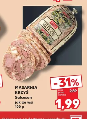 Salceson jak ze wsi Masarnia Krzyś promocja w Kaufland