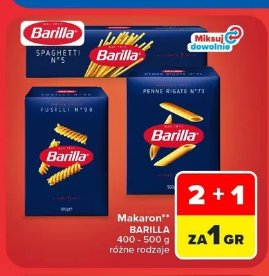 Makaron Penne Rigate N°73 Barilla promocja w Carrefour