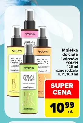 Mgiełka do ciała i włosów Yolyn promocja w Carrefour
