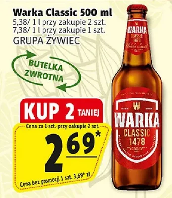 Warka classic promocja w Prim Market